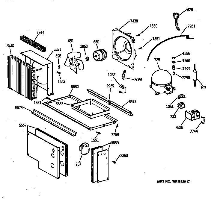 GE ZIS36NXA unit parts diagram