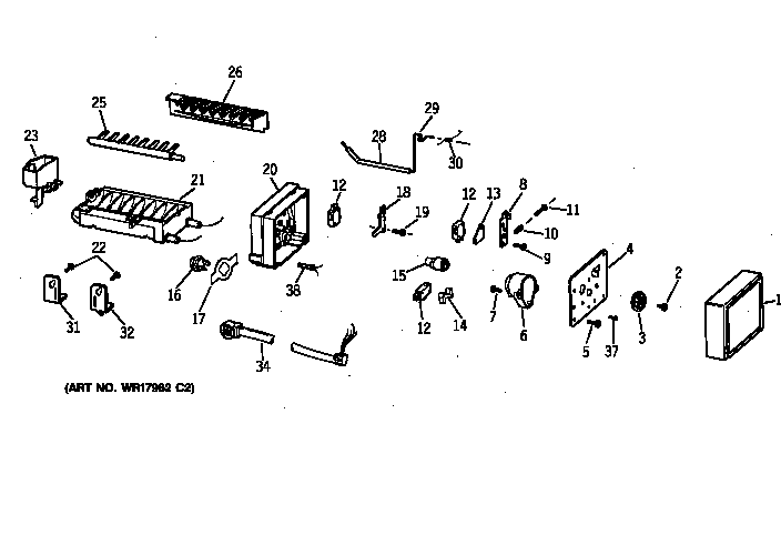 GE ZIS36NXA icemaker wr30x0306 diagram