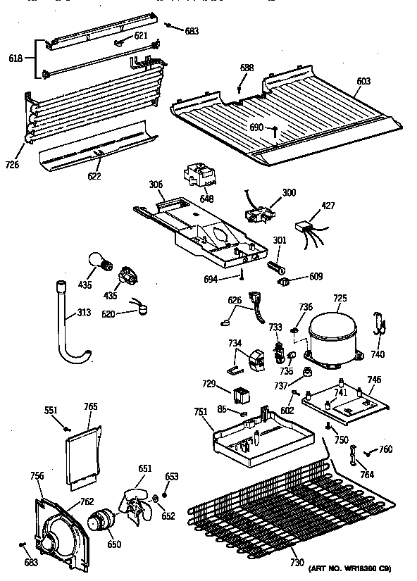 GE TBX16DAZBRWH unit parts diagram