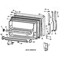 GE TBX19DIYFRAA freezer door diagram