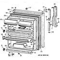 GE TBX19DIYFRAA fresh food door diagram