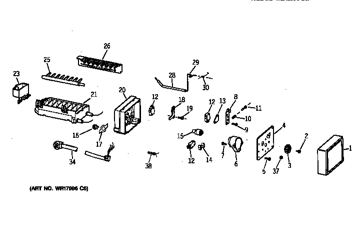 GE TBX19JAXRRAA icemaker wr30x0318 diagram