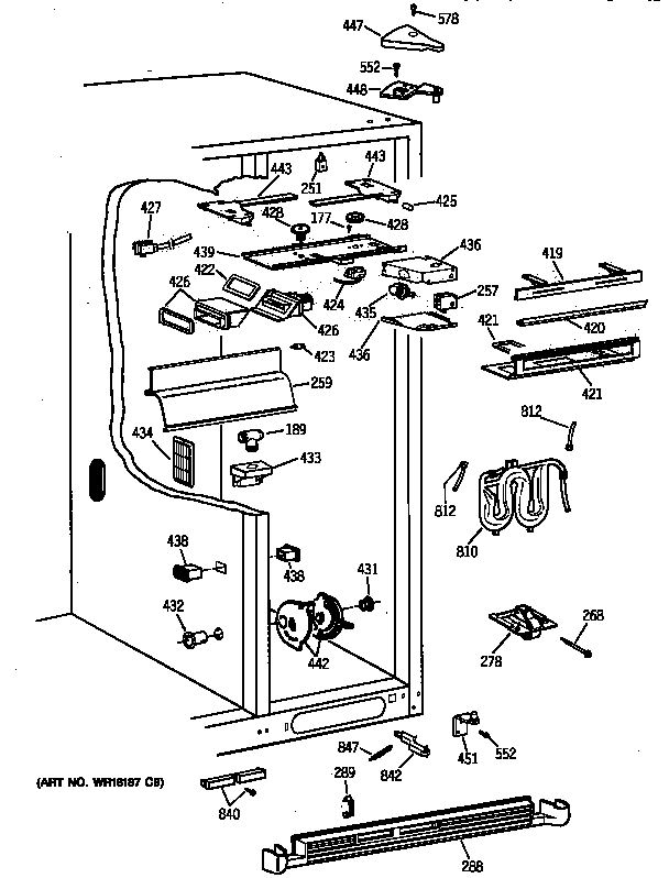 GE TPX24BRYEBB fresh food section diagram