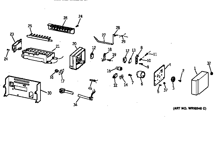 GE TPX24BRYEBB icemaker wr30x0315 diagram