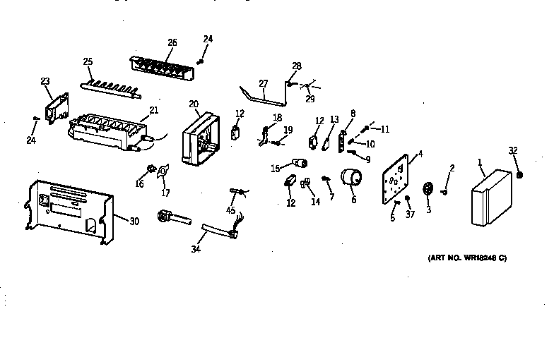 GE TPX24PRYEWW icemaker wr30x0315 diagram