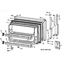 GE TBX18SAXRRAA freezer door diagram