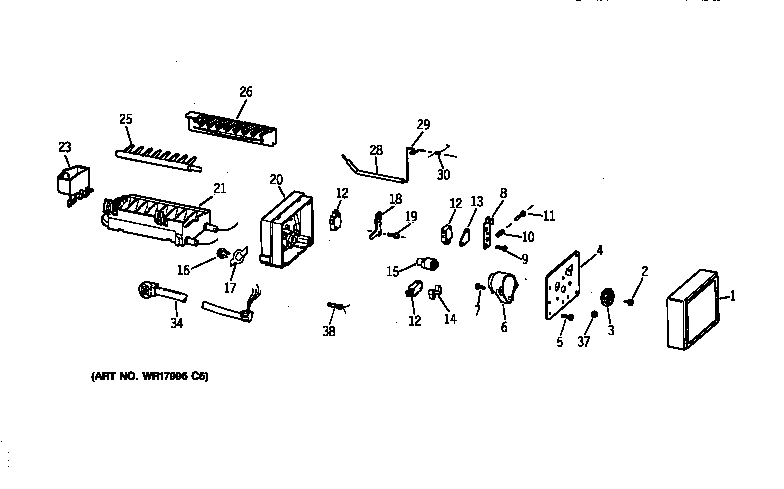 GE TBX21JAXJRAA icemaker wr30x0318 diagram