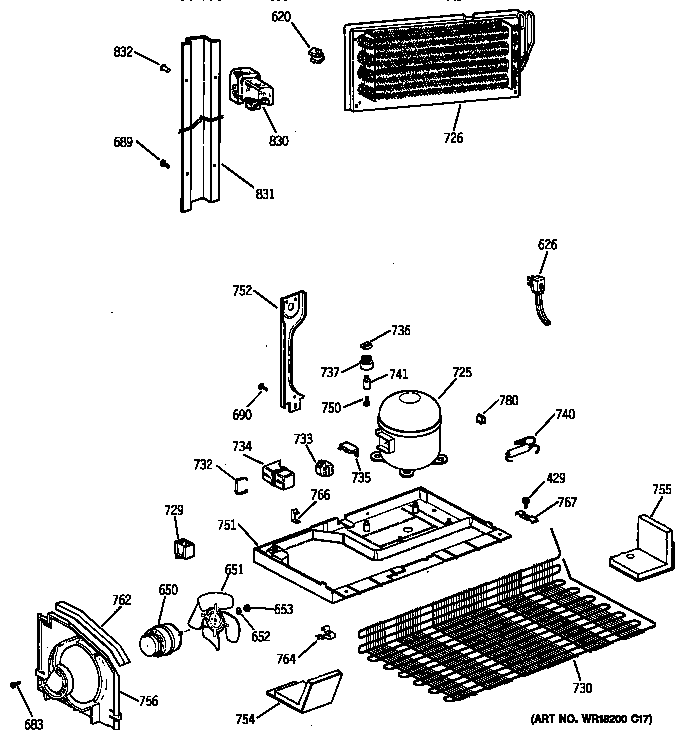 GE TBX21NIXJRAA unit parts diagram