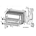 GE TBX21TAYERAA freezer door diagram