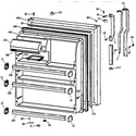 GE TBX21TAYERAA fresh food door diagram