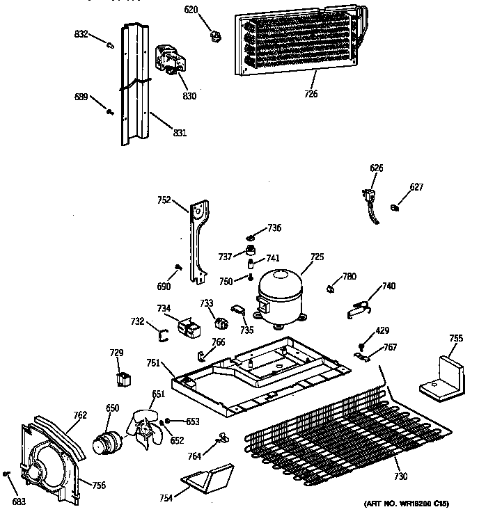GE TBX21TAYERWW unit parts diagram