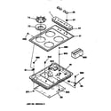 GE JGP320ER3BL cooktop diagram