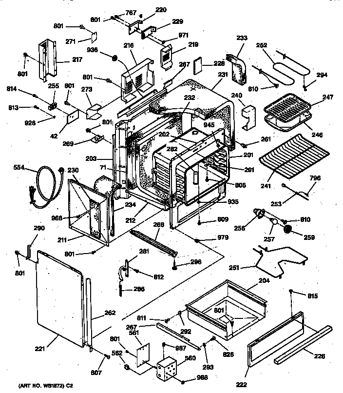 GE JCSP38GV1BB body parts diagram
