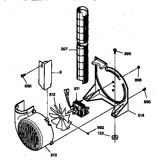 GE JCSP38GV1BB blower diagram