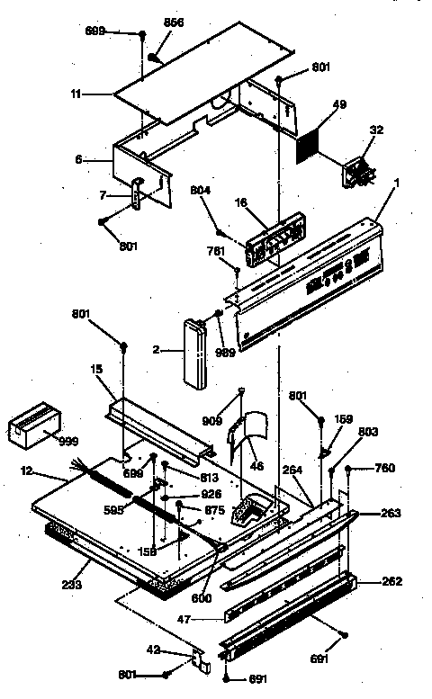GE JRP15WW1WW control panel diagram