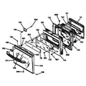 GE JKP18WW1WW oven door diagram