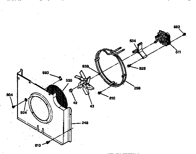 GE JKP18WW1WW fan diagram