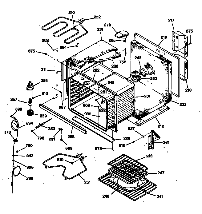 GE JCTP17WV3WW body parts diagram