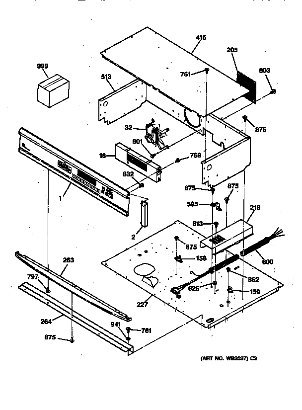 GE ZET757BW1BB control panel diagram