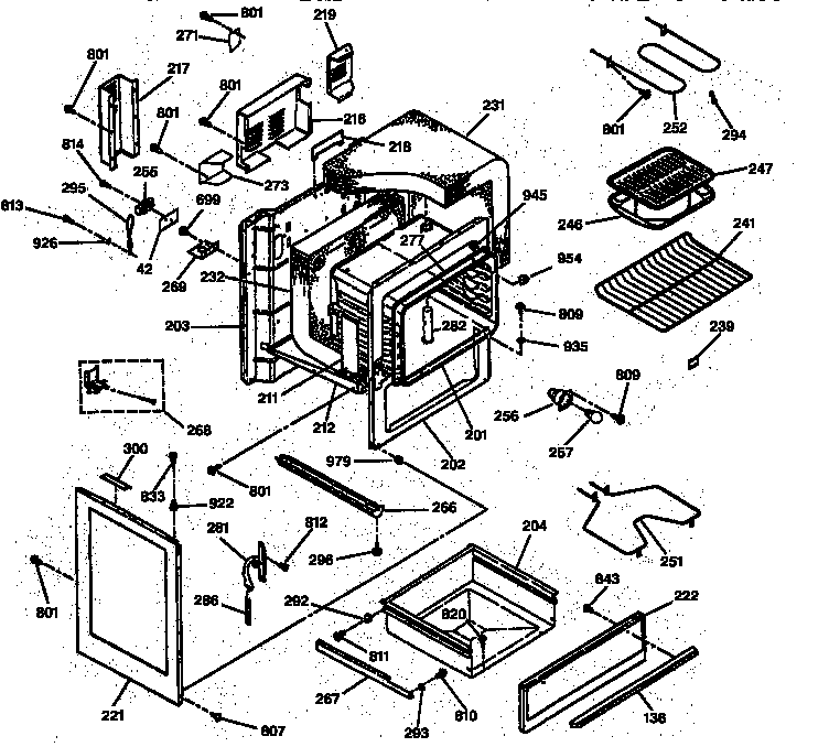 GE JBS05Y1AD body parts diagram