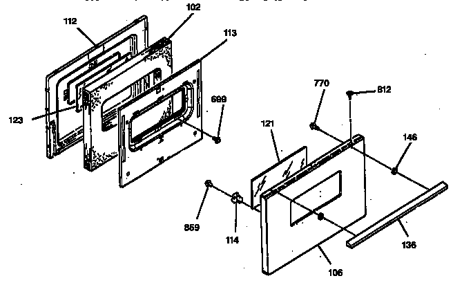 GE JBS05Y1AD door diagram