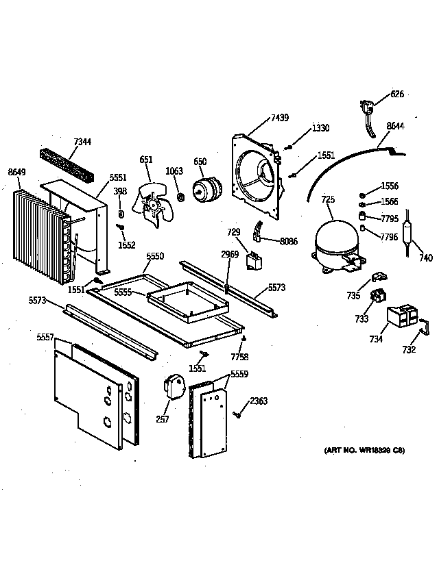 GE ZIS42NYB unit parts diagram