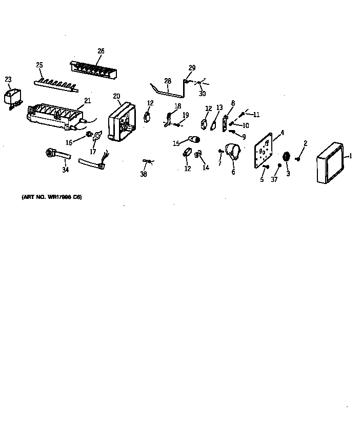 GE ZIS42NYB icemaker wr30x0318 diagram