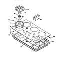 GE JGP636WEV5WW cooktop diagram