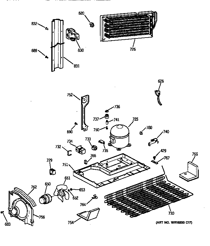 GE TBX21DAXPRWW unit parts diagram