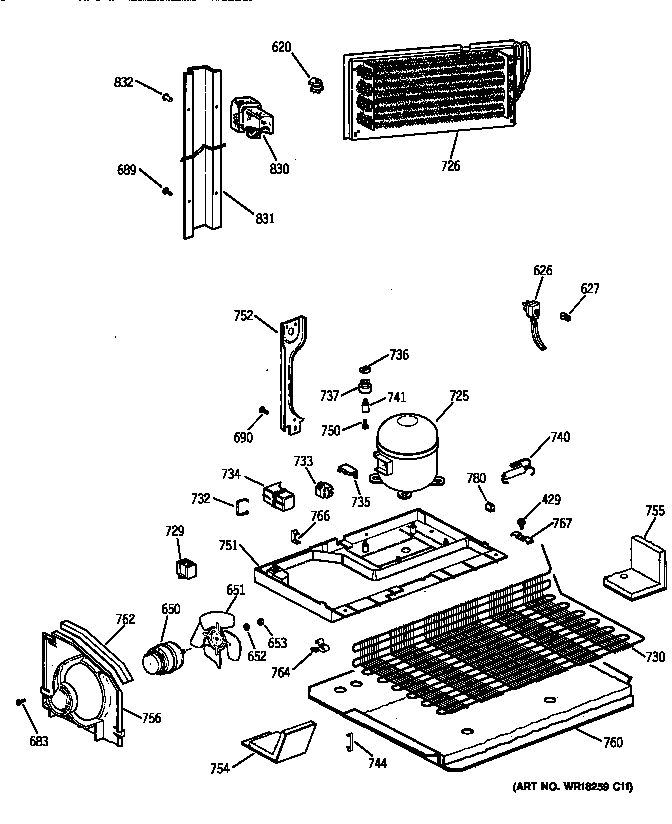 GE TBT24JAXJRAA unit parts diagram