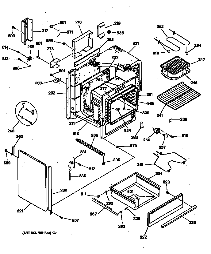 GE JSS16PW2AD body parts diagram