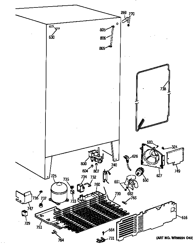 GE TFX20JRXFAA unit parts diagram