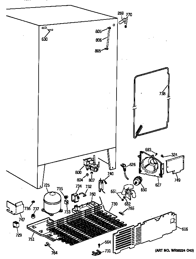 GE TFX22JWYFWW unit parts diagram