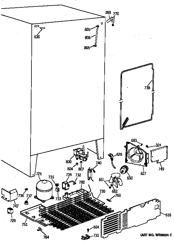 GE TFX25CRYFWW unit parts diagram