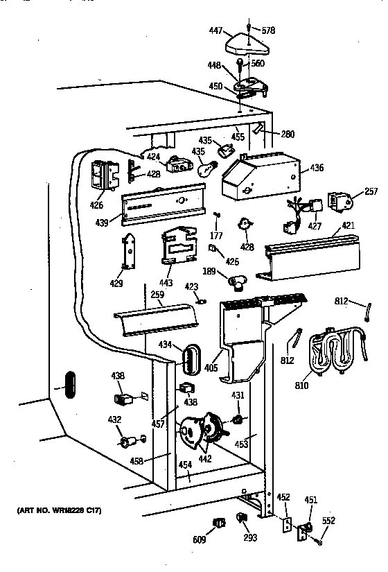 GE TFX25PRYFWW fresh food section diagram