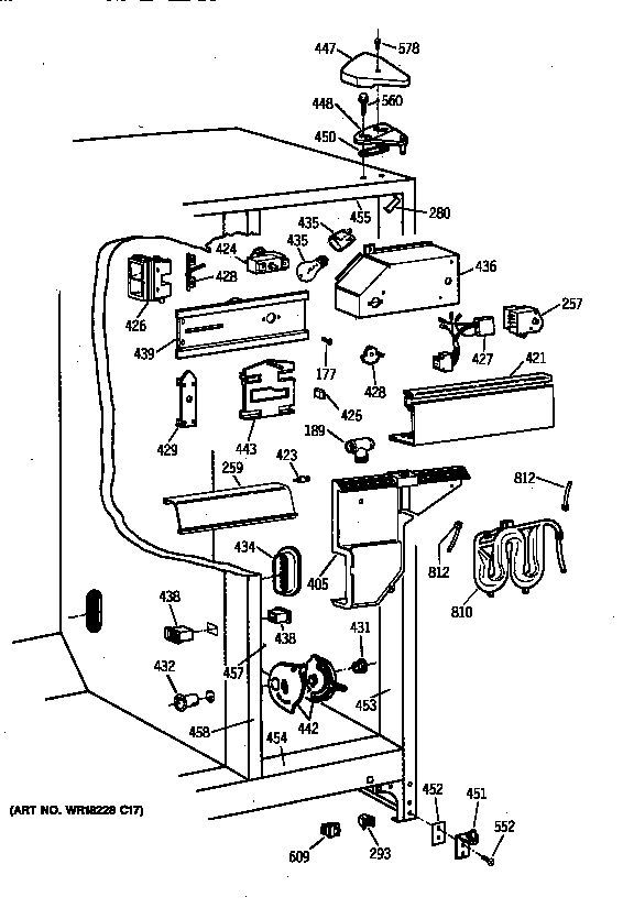 GE TFX27PFXFAA fresh food section diagram