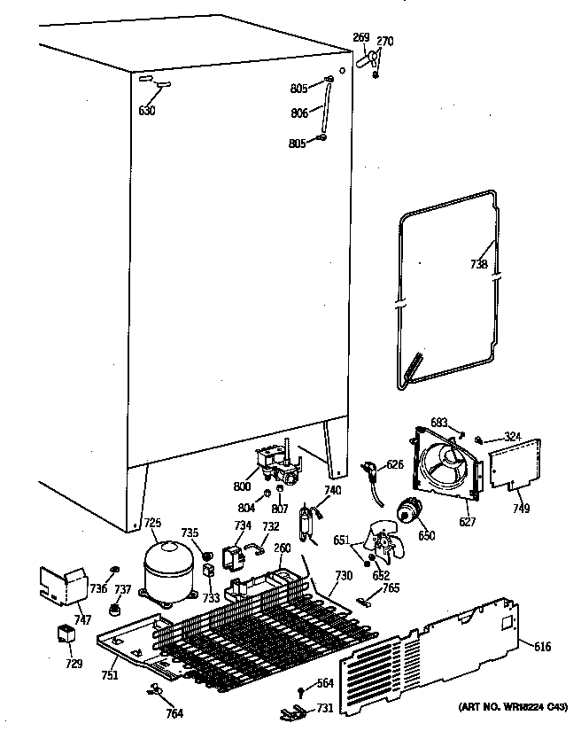 GE TFX27PFXFAA unit parts diagram