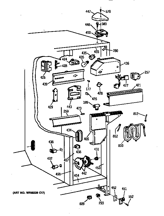 GE TFX27PRXFBB fresh food section diagram