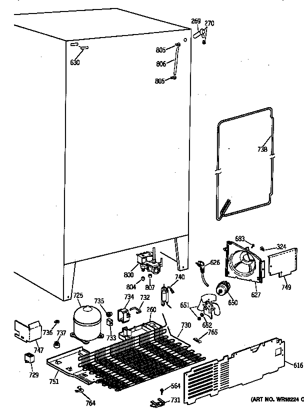 GE TFX27ZRXFAA unit parts diagram