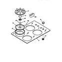 GE JGP336BEV1BB cooktop diagram