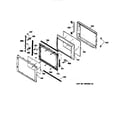 GE JKP69BW1BB microwave door diagram