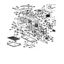 GE JKP69BW1BB microwave body diagram