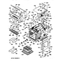 GE JKP69BW1BB oven body diagram