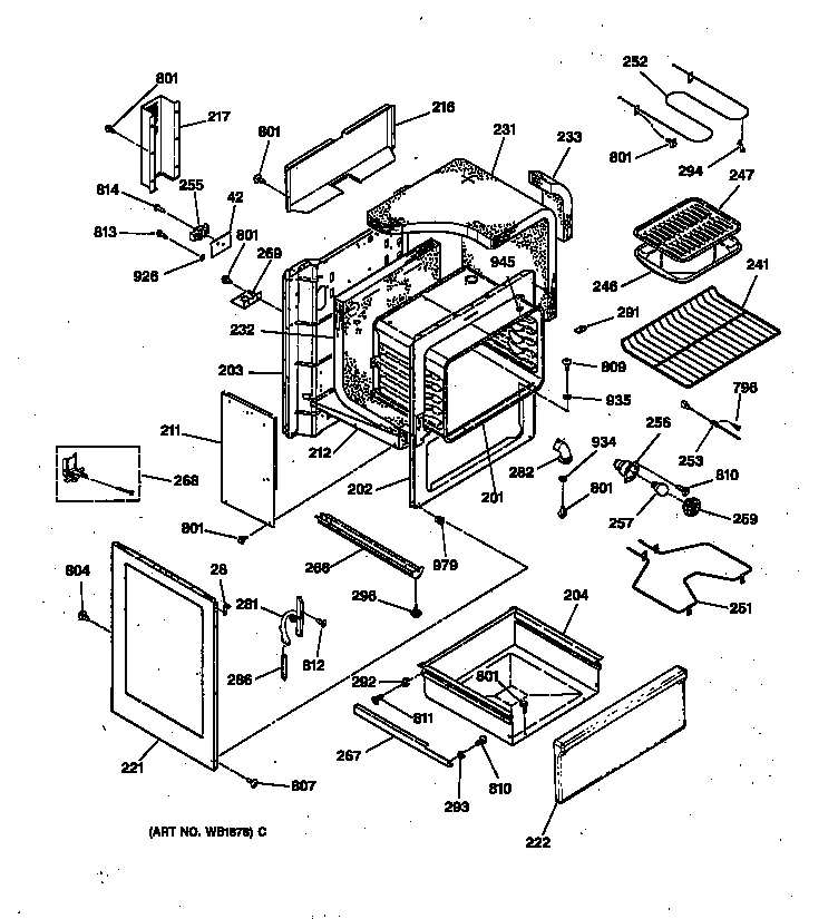 GE LEB356GY1BB body parts diagram