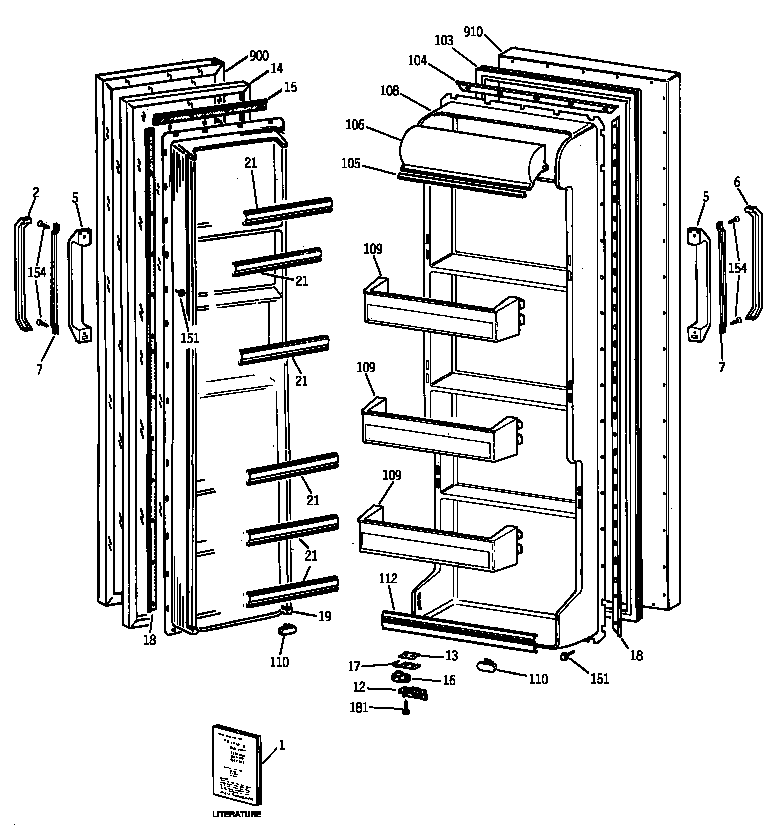 Hotpoint CST20KAXFAD doors diagram