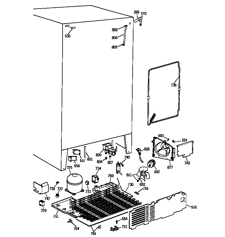 Hotpoint CSK25GRZBAA unit parts diagram