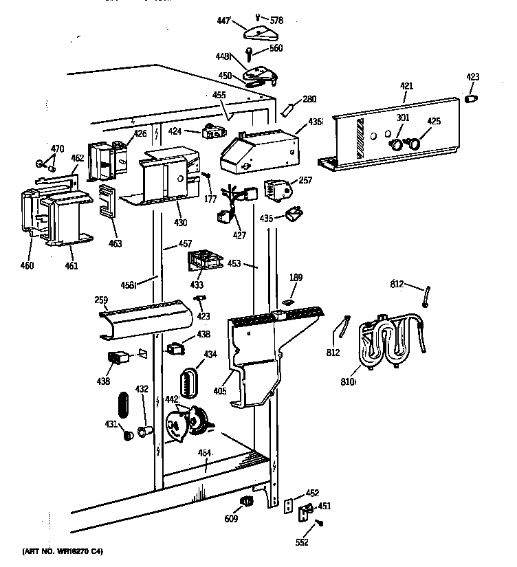 GE MSK27DHZBWH fresh food section diagram