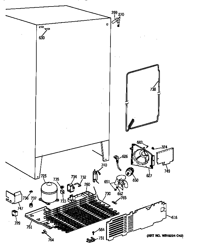 GE MSX22GAZBWW unit parts diagram