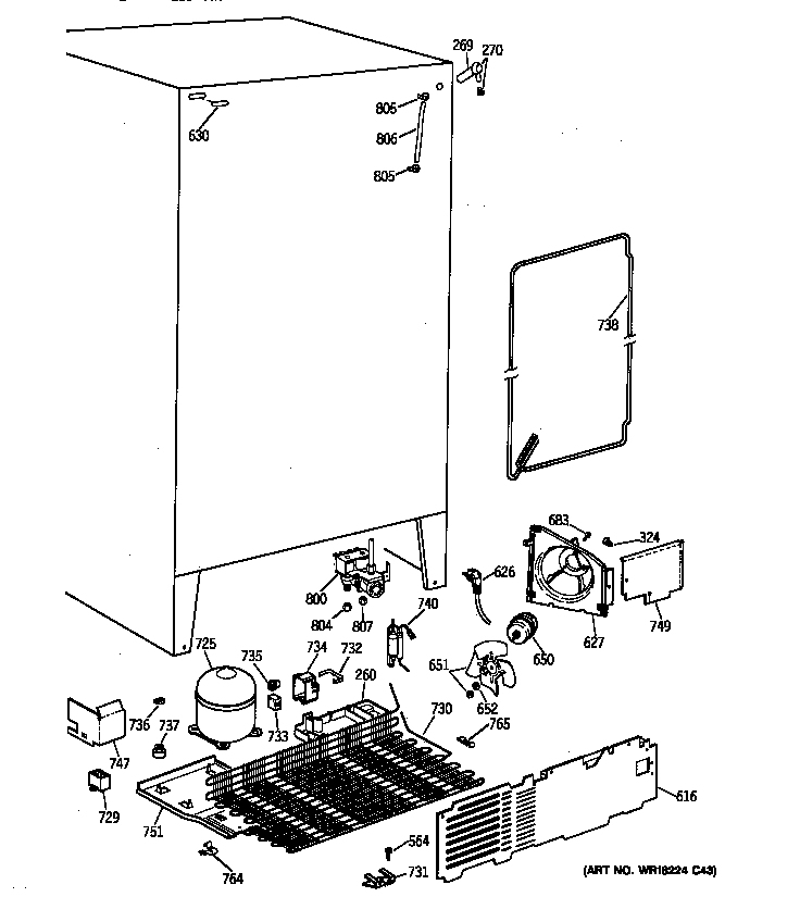 GE MSX22GRZBWW unit parts diagram