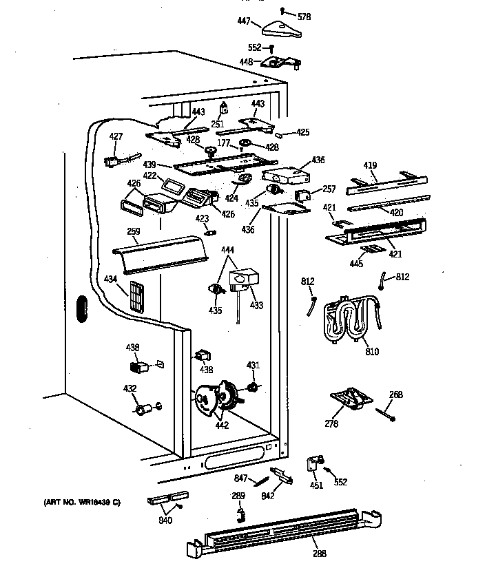 GE TPK24PRZAWW fresh food section diagram